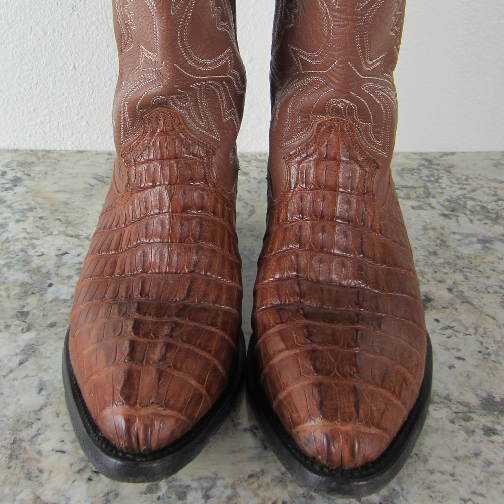 Max Leather Western Cowboy Boots Sz 6 EE